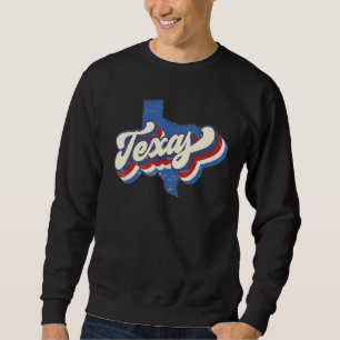 Retro State Of Texas Flag American Flag 4th Of Jul Sweatshirt