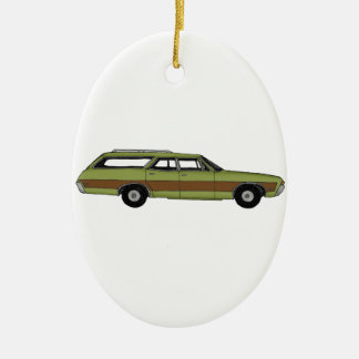 retro station wagon ceramic ornament