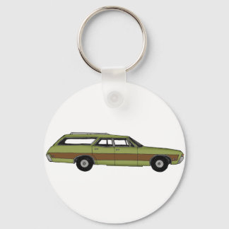 retro station wagon keychain