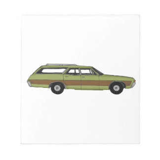 retro station wagon notepad