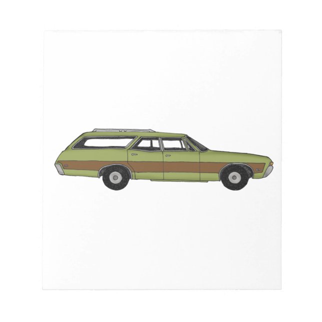 retro station wagon notepad (Front)