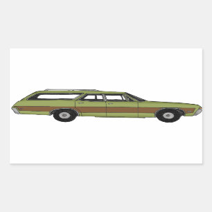 retro station wagon sticker