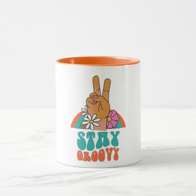 Retro Stay Groovy Combo Mug (Center)