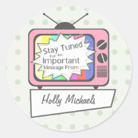 Retro Stay Tuned....Pink TV Set