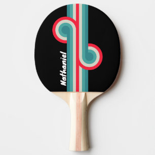Retro Stealth Rainbow Loop with Name Ping Pong Paddle