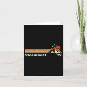 Retro Steamboat Ski Resort Colorado Snowboard Moun Card