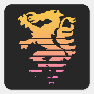 Retro Steiermark Österreich Panther Wappen  Square Sticker