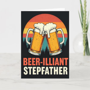 Retro Stepfather Cheers Card