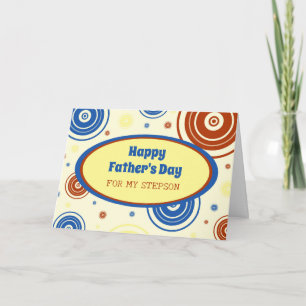 Retro Stepson Happy Father's Day Card