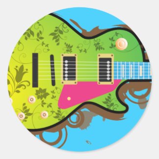 Retro Sticker - Guitar