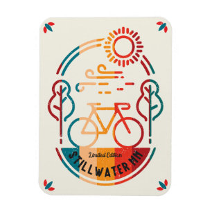Retro Stillwater Minnesota Bike Trail Magnet