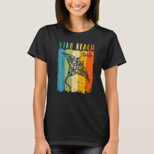 Retro Stingray Vero Beach Florida Theme Friends Fa T-Shirt