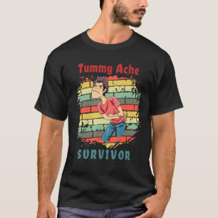 Retro Stomachache IBS  Tummy Ache Survivor T-Shirt