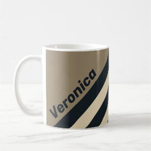Retro Stormy Desert Three Stripes with Name Coffee Mug