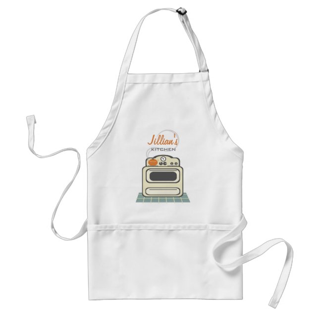 Retro Stove / Modern Kitchen Personalized Apron (Front)