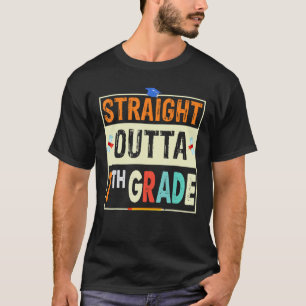 Retro Straight Outta 7th Grade  1st Day of School T-Shirt