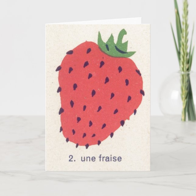 Retro Strawberry Card (Front)
