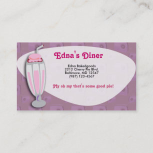 Retro Strawberry Milkshake Business Card