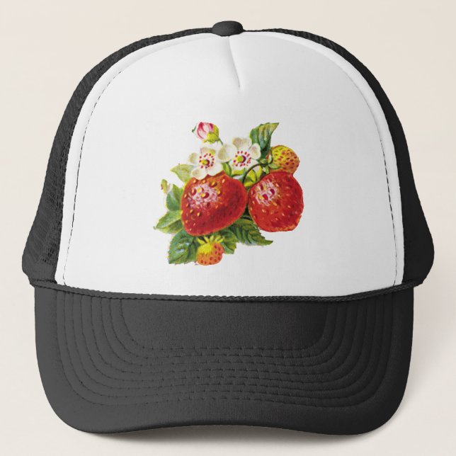 Retro Strawberry Trucker Hat (Front)