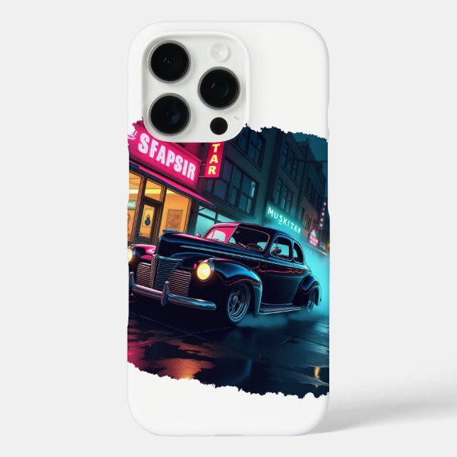  Retro Street Scene Art Case-Mate iPhone Case (Back)