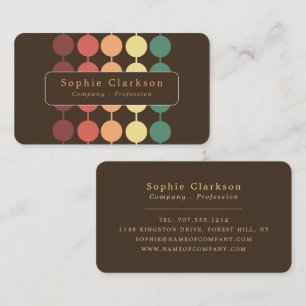 Retro Stringed Circles Business Card