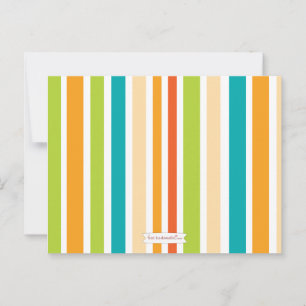 Retro Stripe Baby Shower Advice for Mommy to Be Card