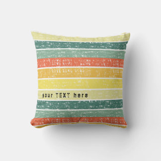 Retro Stripe Coastal Theme Throw Pillow