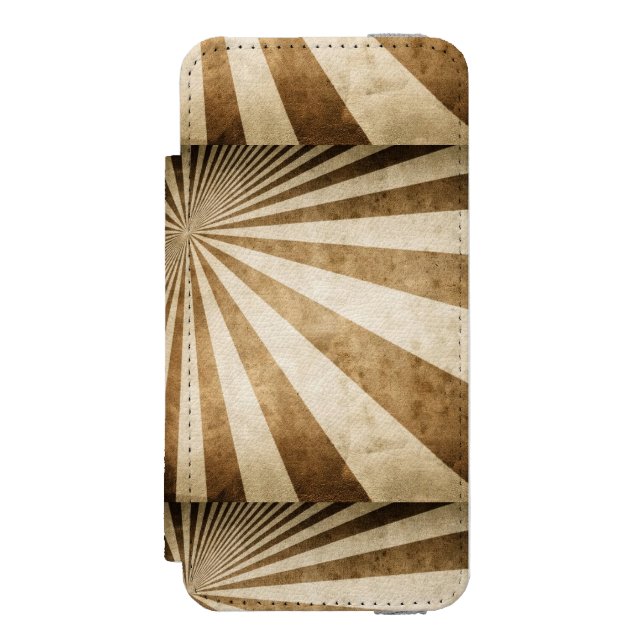 Retro stripe pattern background incipio iPhone wallet case (Folio Front)