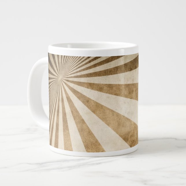 Retro stripe pattern background large coffee mug (Front Left)