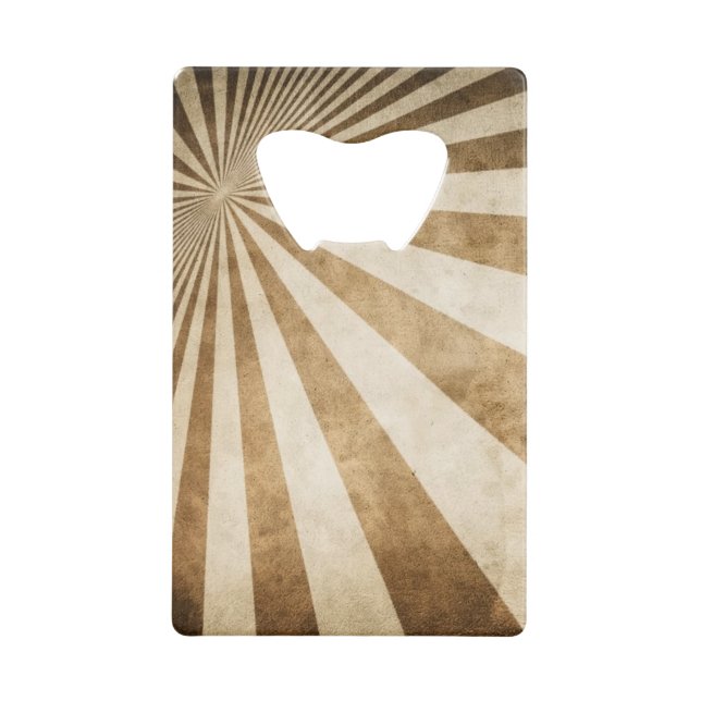 Retro stripe pattern background wallet bottle opener (Front)