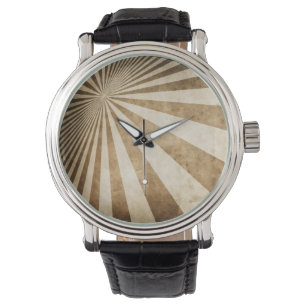 Retro stripe pattern background watch