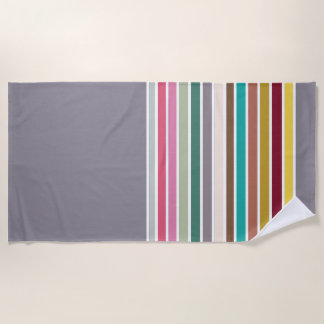 Retro Stripe Pattern Beach Towel