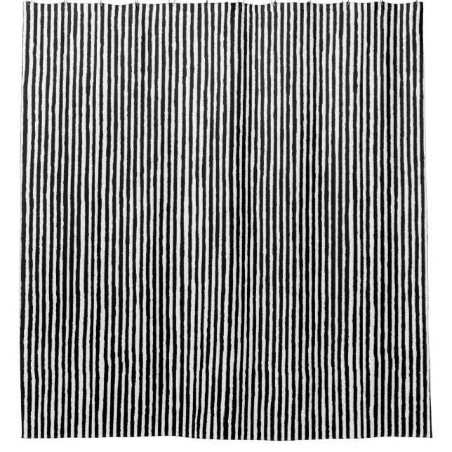 Retro Stripe Pattern Vertical Black and White BW (Front)