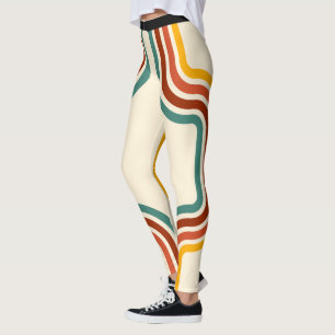 Retro Stripe Rainbow Vintage Leggings