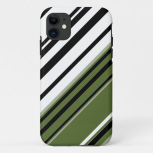 Retro Striped Abstract Art 3 iPhone 11 Case
