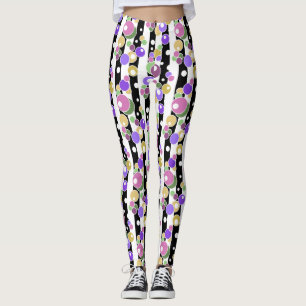Retro, striped and polka dots, stripes, polka dots leggings