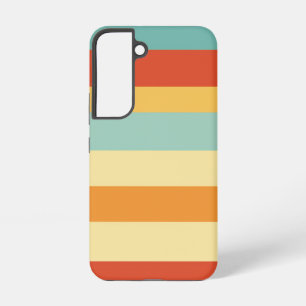 Retro striped colour pattern samsung galaxy case