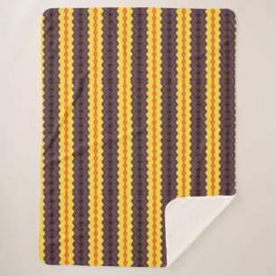 Retro Striped Sherpa Blanket