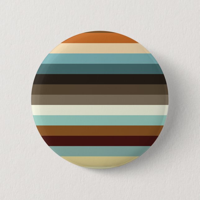 Retro Stripes 2 Inch Round Button (Front)