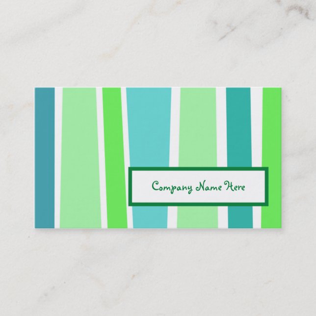 retro stripes : 2-sided : business card (Front)
