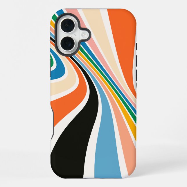 Retro Stripes Abstract iPhone / iPad case (Back)