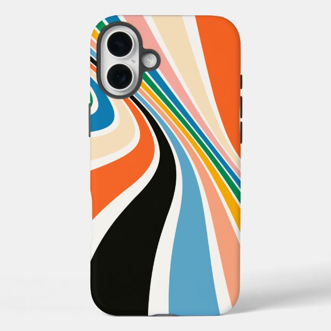 Retro Stripes Abstract iPhone / iPad case (Back)