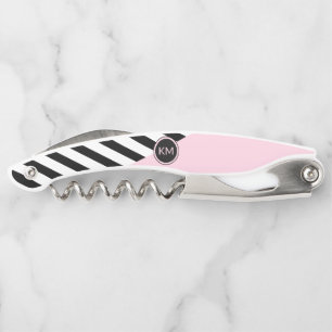 Retro Stripes and Colour Block with Your Monogram Corkscrew