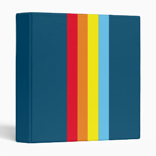 Retro Stripes Binder (Navy Blue Multi)
