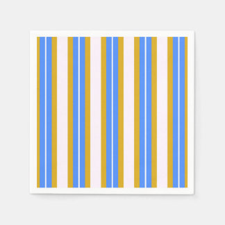 Retro Stripes - Blue Yellow Napkin