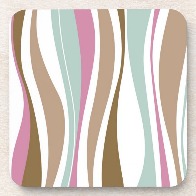 Retro Stripes Coaster (Front)