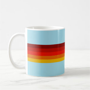 Retro Stripes Colourful Striped 70s 80s Design Coffee Mug
