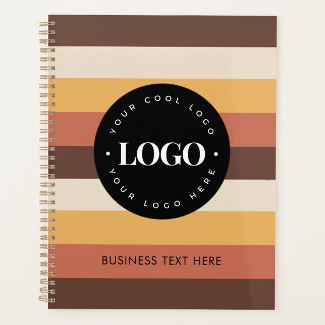 Retro Stripes Custom Business Logo & Text 60s les  (Devant)
