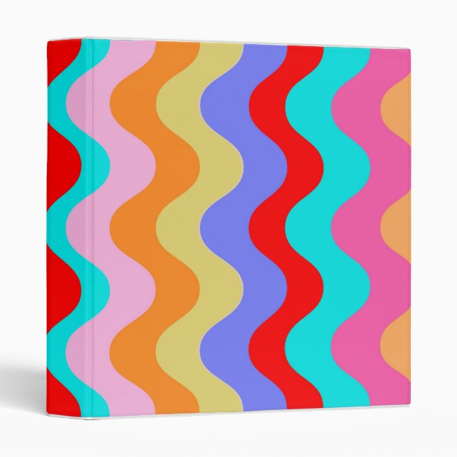 Retro Stripes Design Binder (Front/Spine)