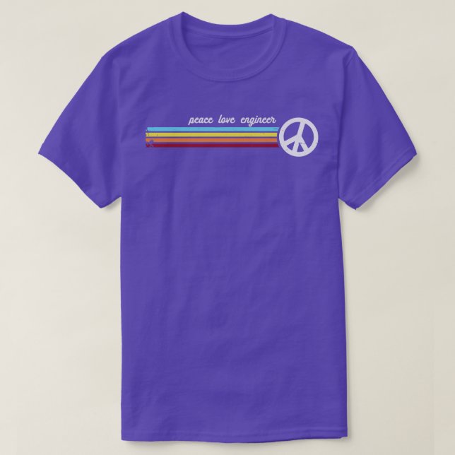 Retro Stripes Engineer T-Shirt (Design Front)